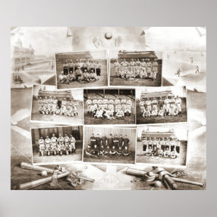 Poster Base-ball 1888 de ligue nationale