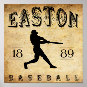 Poster Base-ball 1889 de New Jersey d'Easton