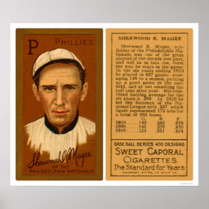 Poster Base-ball 1911 de Magee Phillies de xérès