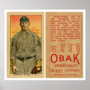 Poster Base-ball 1911 de Nordyke Spokane