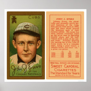 Poster Base-ball 1911 d'Evers CUB de type