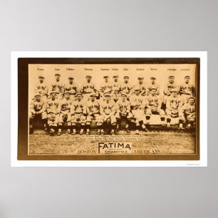 Poster Base-ball 1913 des Red Sox de Boston