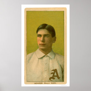 Poster Base-ball en chef 1909 de cintreuse