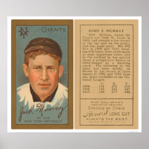 Poster Base-ball rouge 1911 de Murray Giants