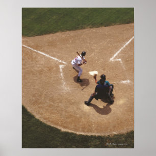 Poster Baseball à Home Plate