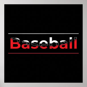 Poster Baseball - Art Minimaliste Géométrique Arche