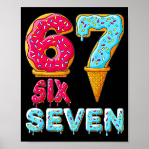 Poster Baseball Drip Numéro 67 Joueur 67 Mème Crème Glacé