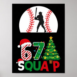 Poster Baseball Drip Numéro 67 Joueur Ou 67e Anniversaire