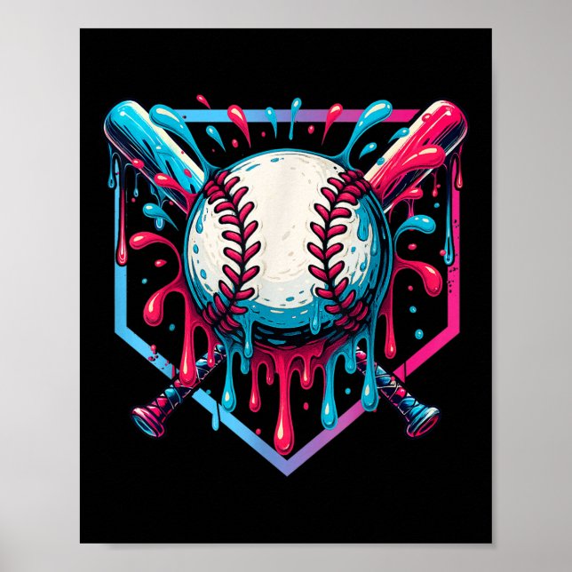 Poster Baseball Driving Ice Cream Driam Jeunes Garçons Ba (Devant)