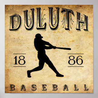 Poster Baseball Duluth Minnesota 1886