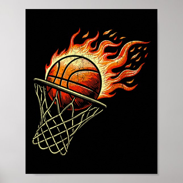 Poster Baseball En Feu (Devant)