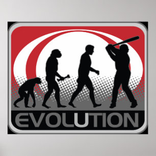 Poster Baseball Évolution