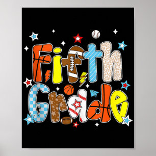 Poster Baseball Football Basketball Preppy Cinquième Clas