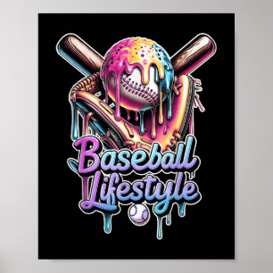 Poster Baseball Lifestyle Ice Cream Driam Hommes Garçons 