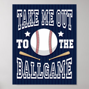 Poster Baseball M'EMMENER AU BALLGAME Signe imprimer