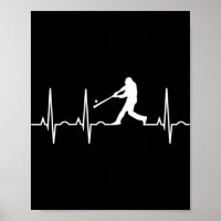 Baseball Men - Bouton de coeur du joueur de baseba