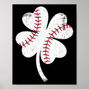 Poster Baseball Shamrock Saint-Patrick Hommes