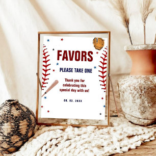 Poster Baseball Sport Bay douche Anniversaire Favoriser s