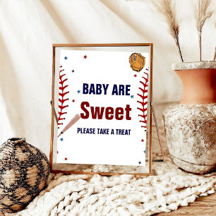 Poster Baseball Sport bébé sont doux baby shower faveur