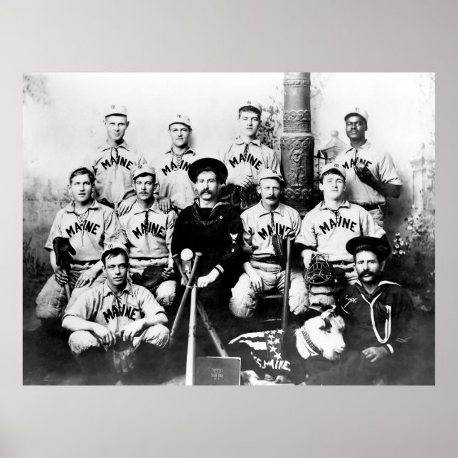 Poster Baseball USS Maine (Devant)
