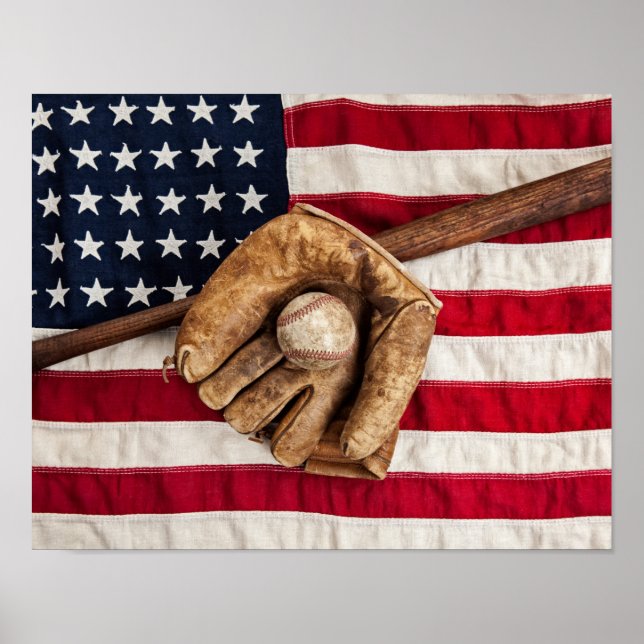 Poster Baseball vintage (Devant)