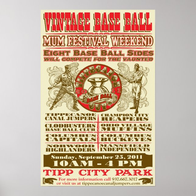 Poster BASEBALL vintage (Devant)