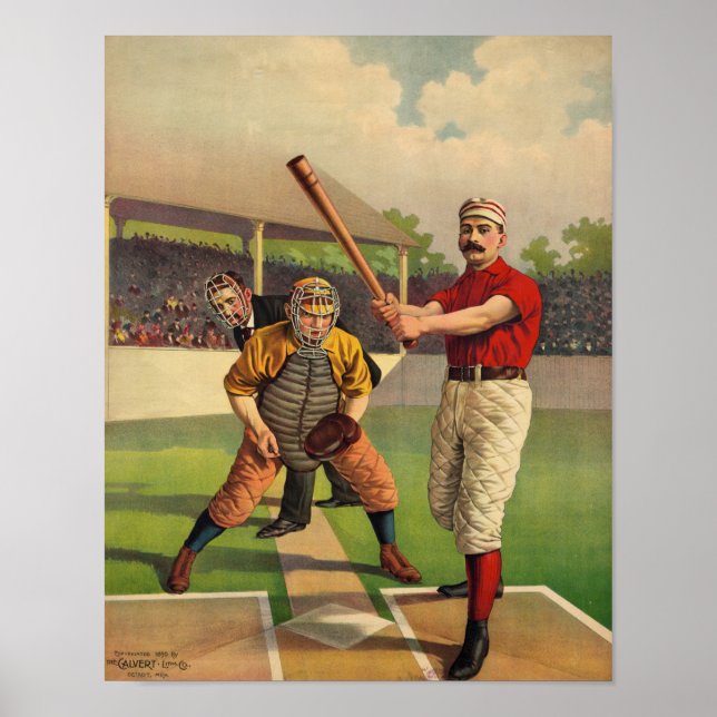 Poster Baseball vintage (Devant)