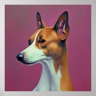Poster Basenji - Portrait de chien