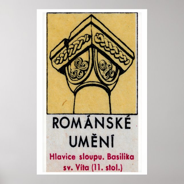 Poster Basilica Column - Matchbox Print - Czech Wall Art (Devant)