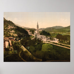 Poster Basilique Notre-Dame, Lourdes, France