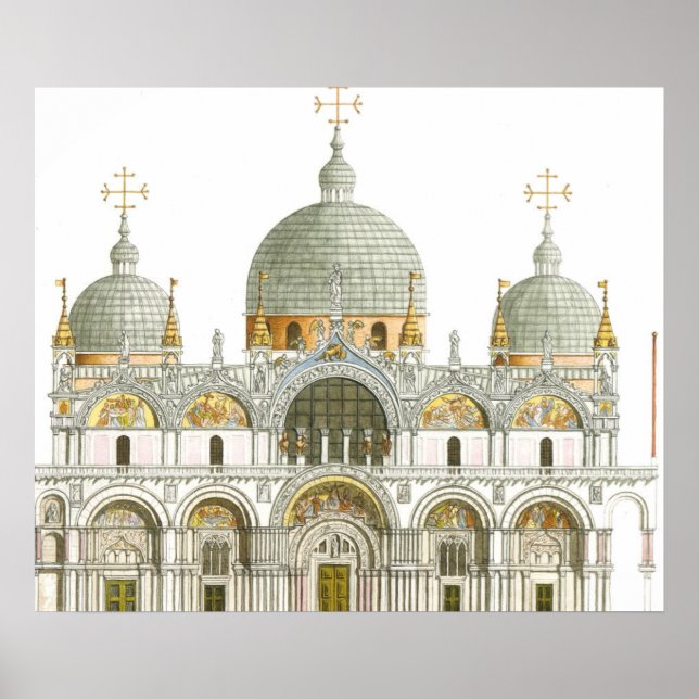 Poster Basilique Saint-Marc. Venise Italie (Devant)