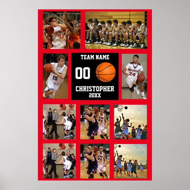 Poster Basket-ball 10 Photo Collage (Devant)