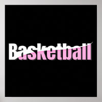 Basket-ball Abstrait Swish - Girly Word Art
