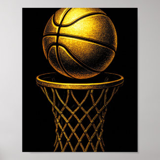 Poster Basket-ball - Amoureux du basket-ball