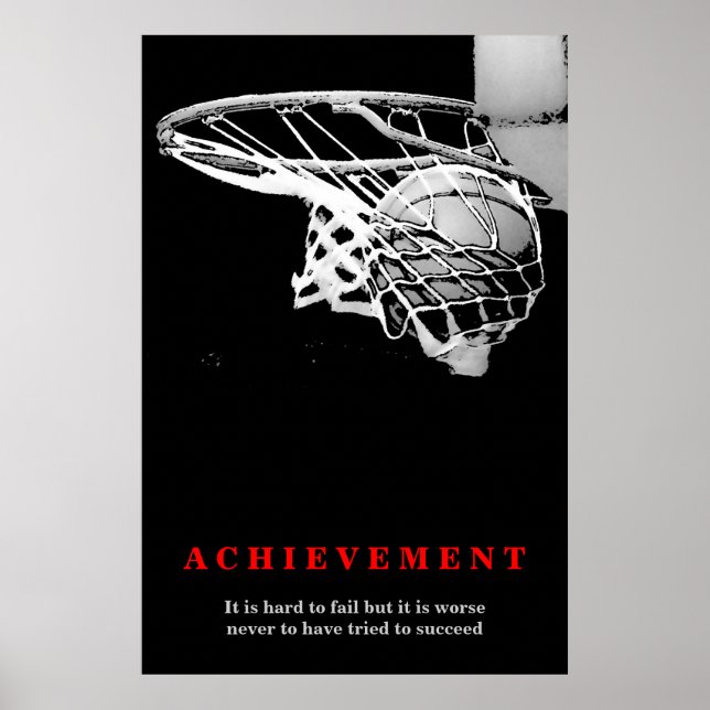 Poster Basket-ball Black & White (Devant)