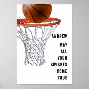 Poster Basket-ball Bonne chance