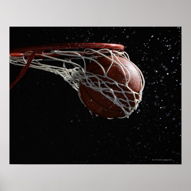 Poster Basket-ball passant par le cercle 2 (Devant)