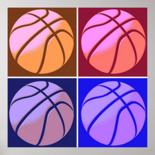 Poster Basket-ball Pop Art