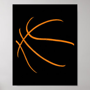 Poster Basket-ball Silhouette Lecteur Coach Sports Ba