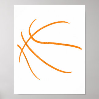 Poster Basket-ball Silhouette Lecteur Coach Sports Ba