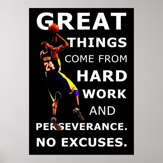 Poster Basket-ball Sport Motivational Inspiration Citatio (Devant)