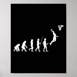 Poster Basket-ball sur l'évolution humaine