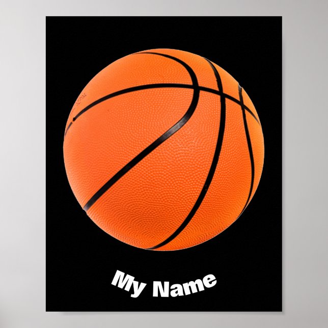 Poster Basket-ball Votre nom Personnalisé (Devant)
