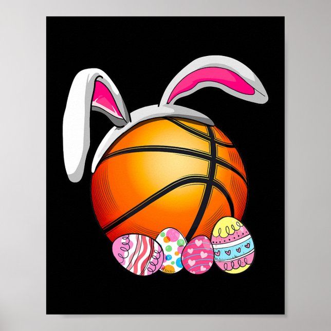 Poster Basket Bunny OEufs de Pâques Enfants Garçon (Devant)