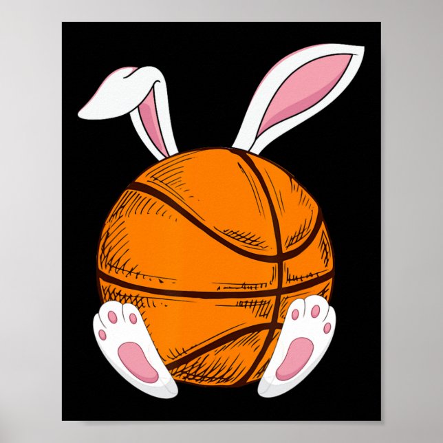Poster Basket de Pâques lapin lapin Joyeux jour de Pâques (Devant)