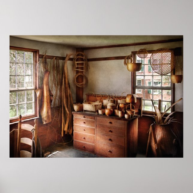 Poster Basket Maker - Les producteurs de panier maison (Devant)