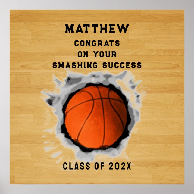 Poster Basketball 2025 Graduation (Devant)
