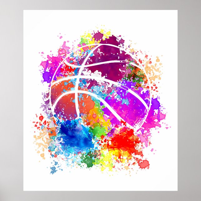 Poster Basketball Adolescentes Filles Ados Baller Dunk (Devant)