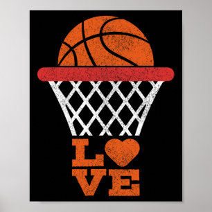 Poster Basketball Amour Basketball Amoureux Lover Girl Bo