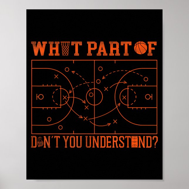 Poster Basketball Bball What Part Of Don't You Understand (Devant)